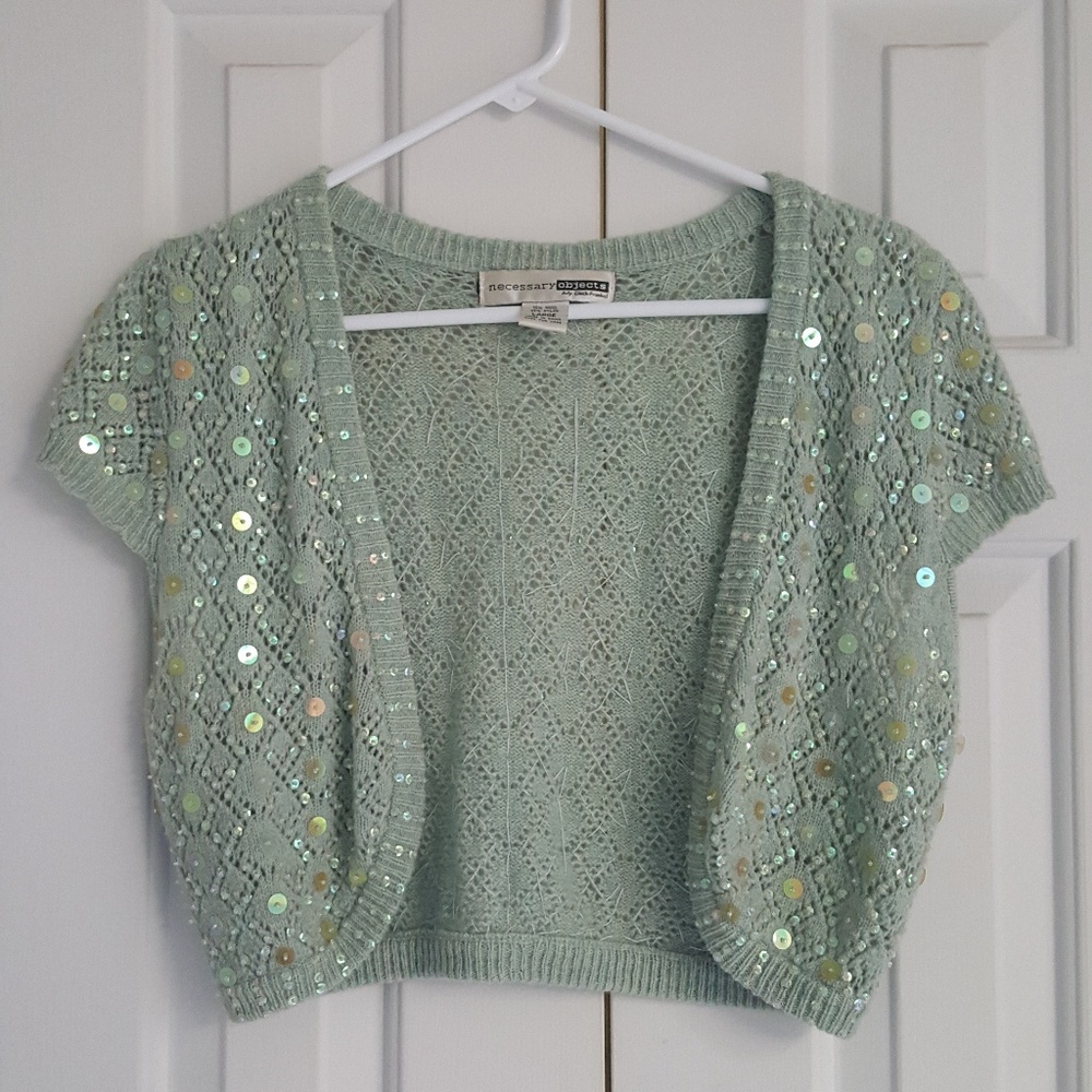 Light Blue Sequined Bolero